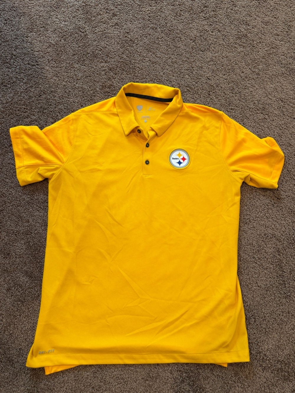 Nike Men's Pittsburgh Steelers Gold Polo Shirt